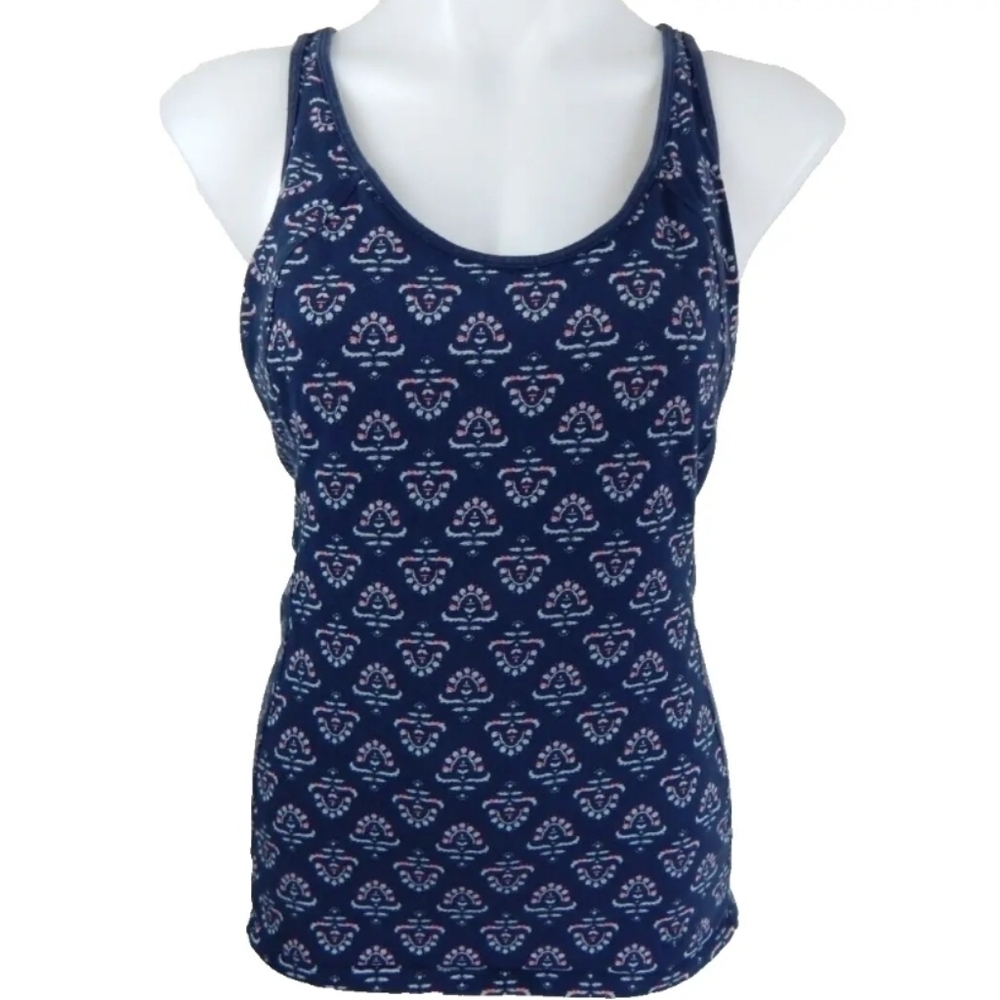 Patagonia Navy Floral Cross Back Tank